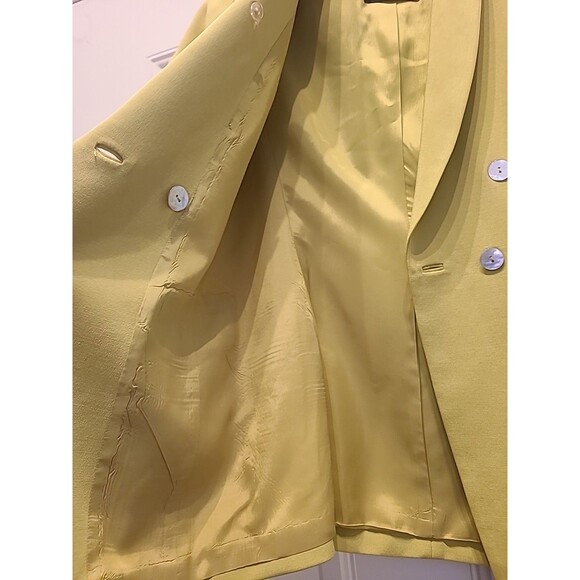 Vintage short Sleeve.Dana Buchanan Silk Skirt Suit Women’s size 6, 3 Pc Set Lime - Picture 6 of 16